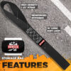 2 – set description – soft loop tie down straps – handlebar motorcycle tiedown 18 inches 4 pcs – black vehiclex