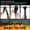 3 – How to tie down soft loop – oop tie down straps – handlebar motorcycle tiedown 18 inches 4 pcs vehiclex black