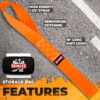 2 – set description – soft loop tie down straps – handlebar motorcycle tiedown 18 inches 4 pcs – orange vehiclex