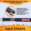 4 – Vehiclex car tie down straps for trailer, vehicle hauling with axle straps