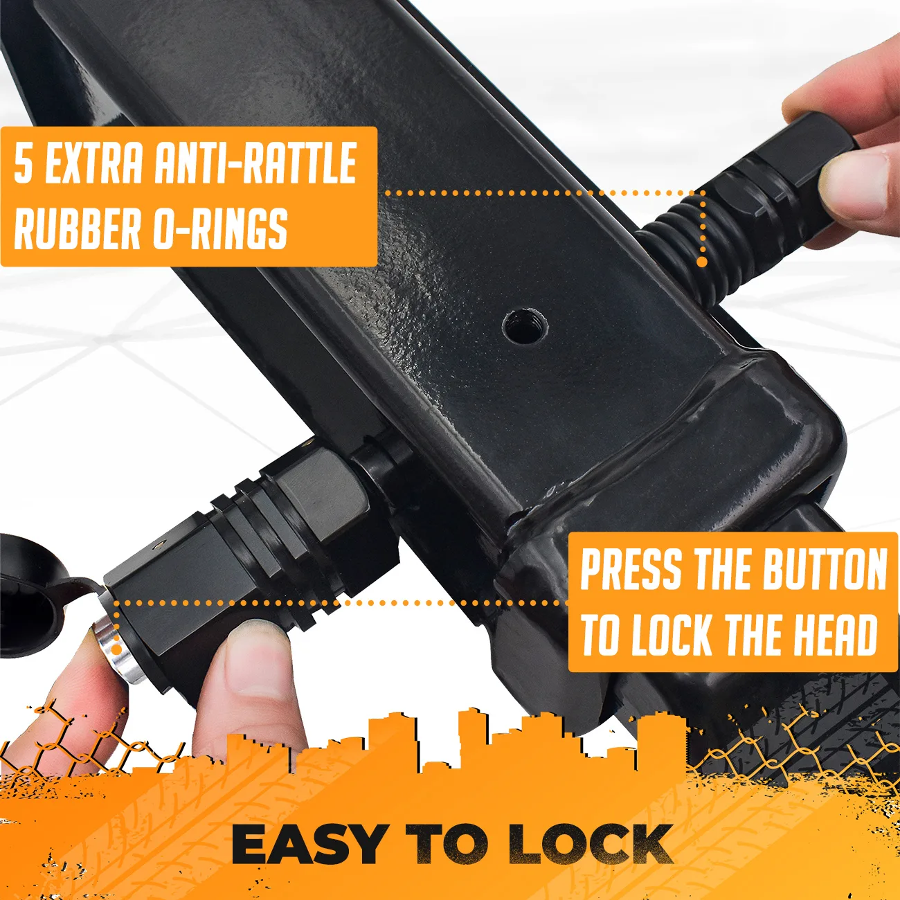 5 – Vehiclex Hitch Receiver Pin Lock – 2 – 2.5 inch lock