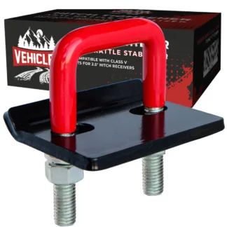 Vehiclex Anti Rattle Hitch Tightener for 2.5" Hitch Receivers – 0.44" U-Bolt Diameter – Protective Anti-Rust Coating