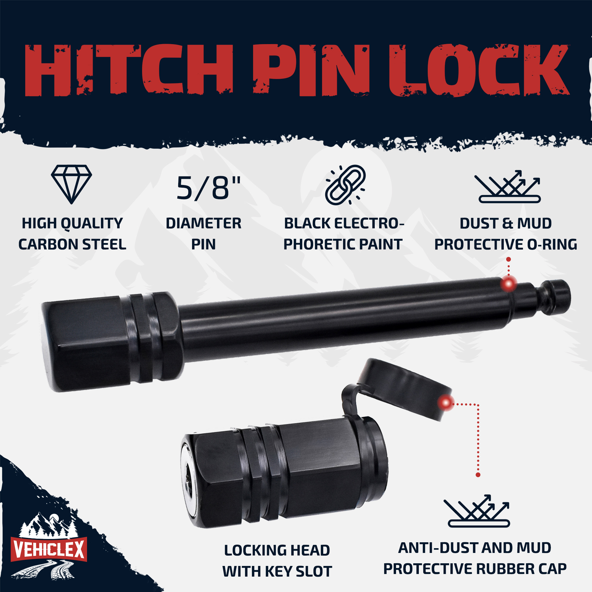 Hitch pin lock 2s
