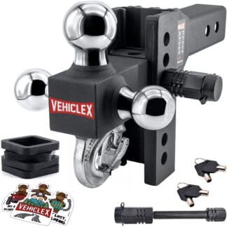 Adjustable Drop Hitch for 2 1/2″ Receiver, Heavy-Duty with Keyed-Alike Pin Locks – Vehiclex